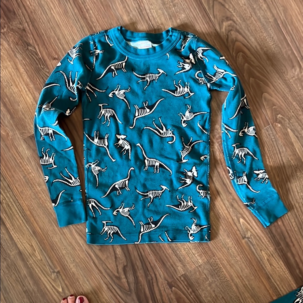 Hanna Andersson long sleeve and long pajamas set dinosaur